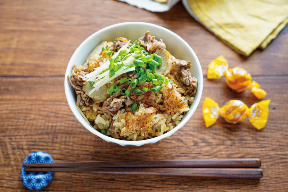 牛ごぼう炊き込みご飯