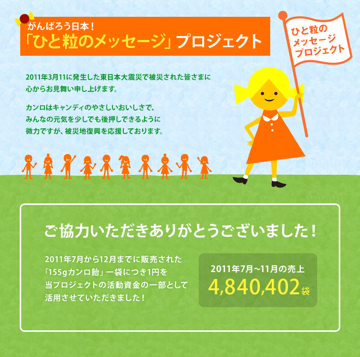 がんばろう日本!「ひと粒のメッセージ」プロジェクト